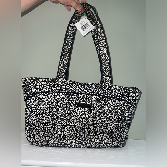 Vera Bradley Handbags - NWT Vera Bradley Mandy Camocat Black White Tote Shoulder Bag Retired Pattern